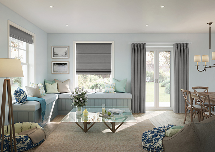 Faye, Asphalt - Twist&Fit Roman Blind - Image 8